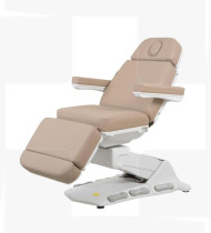 Cama estética em PU, 4 motores, aquecimento e rotação, cor beje